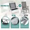 Costway 3pcs Patio Folding Table Chair Set Extra-Large Seat Metal Frame Portable Outdoor